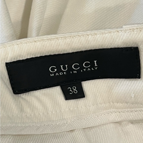 Gucci White Mid Rise Skinny Cotton Pants EU38 - Picture 5 of 8
